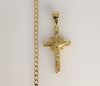 Plated Dainty Cross 3mm Cuban Chain Necklace