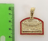 Plated The Last Supper 4mm 14K Diamond Cut Figaro Chain Necklace