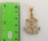 Plated Tri-Color Anchor Cross Pendant