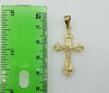 Plated Cross 4mm Figaro Chain Necklace