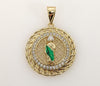 Plated Multicolor Saint Jude Thaddaeus Pendant