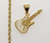 Plated Guitar 3mm Rope/Braided Chain Necklace