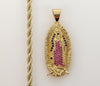 Plated Virgin Mary 4mm Rope/Braided Chain Necklace