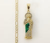 Plated Multicolor Saint Jude 3mm Figaro Chain Necklace