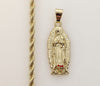 Plated Virgin Mary 4mm Rope/Braided Chain Necklace