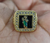 Plated Multicolor Saint Jude Men Adjustable Ring