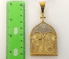 Stainless Steel Cross Virgin Mary Church House Pendant