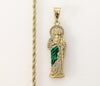 Plated Multicolor Saint Jude 3mm Rope/Braided Chain Necklace