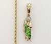 Plated Dainty Multicolor Saint Jude 2mm Rope/Braided Chain Necklace