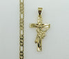 Plated Cross 4mm Figaro Chain Necklace
