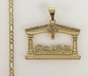 Plated The Last Supper 3mm Figaro Chain Necklace