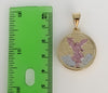 Plated Tri-Color Mexican Centenario 3mm Rope/Braided Chain Necklace