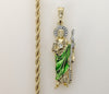 Plated Multicolor Saint Jude 4mm Rope/Braided Chain Necklace