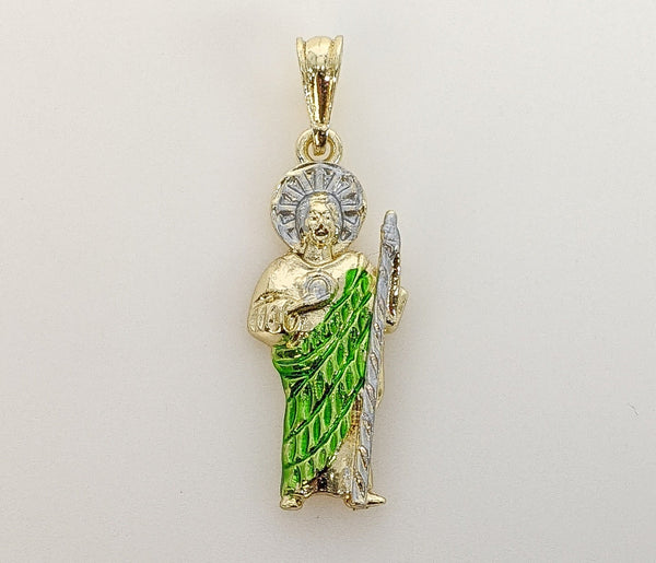 Plated Multicolor Saint Jude Thaddaeus Pendant