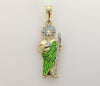Plated Multicolor Saint Jude Thaddaeus Pendant