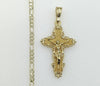 Plated Cross 3mm Figaro Chain Necklace