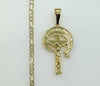 Plated Cross 3mm Figaro Chain Necklace