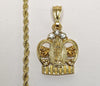 Plated Virgin Mary 3mm Rope/Braided Chain Necklace