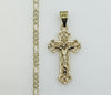 Plated Cross 3mm Figaro Chain Necklace