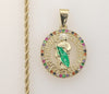 Plated Multicolor Saint Jude 2mm Rope/Braided Chain Necklace