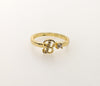 Plated Adjustable Initial Letter "B" Ring