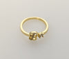 Plated Adjustable Initial Letter "B" Ring