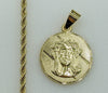 Plated Jesus 3mm Rope/Braided Chain Necklace