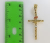 Plated Tri-Color Cross 3mm Rope/Braided Chain Necklace