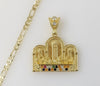 Plated The Last Supper 4mm Figaro Chain Necklace