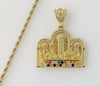 Plated The Last Supper 3mm Rope/Braided Chain Necklace