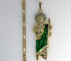 Plated X-Large Multicolor Saint Jude 5mm Figaro Chain Necklace