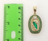 Plated Multicolor Saint Jude 4mm 14K Diamond Figaro Chain Necklace