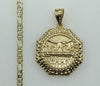 Plated The Last Supper 3mm Figaro Chain Necklace