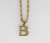 Plated Dainty Letter "B" 2mm Star Solid Chain Necklace