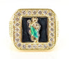 Plated Multicolor Saint Jude Men Adjustable Ring