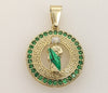 Plated Multicolor Saint Jude Thaddaeus Pendant