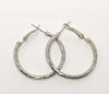 Rhodium Plated 30mm Hoop Earring