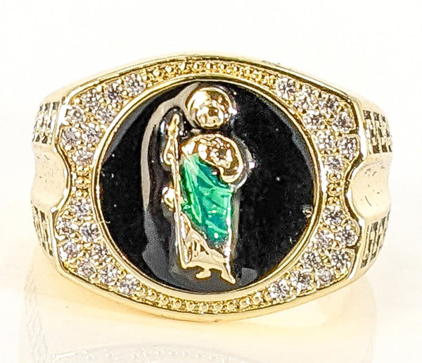 Plated Multicolor Saint Jude Men Adjustable Ring