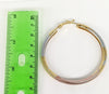 Plated Tri-Gold Hoop Earring