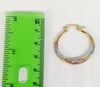 Plated Tri-Gold Hoop Earring