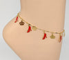 Plated Crown and Stiletto Anklet