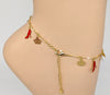 Plated Crown and Stiletto Anklet