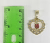 Plated Heart Flower Pendant