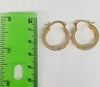 Plated Tri-Gold Hearts Hoop Earring