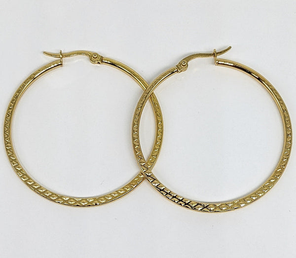 Stainless Steel Gold Hoop Earring