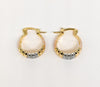 Plated Tri-Gold Mini Hoop Earring
