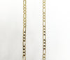Plated Tri-Gold Virgin Mary and Cross 3mm 20" Figaro Chain Necklace*