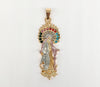 Plated Tri-Gold Virgin Mary Pendant