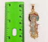 Plated Tri-Gold Virgin Mary Pendant