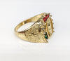 Plated Virgin Mary Ring Oro Laminado Anillo Virgen de Guadalupe